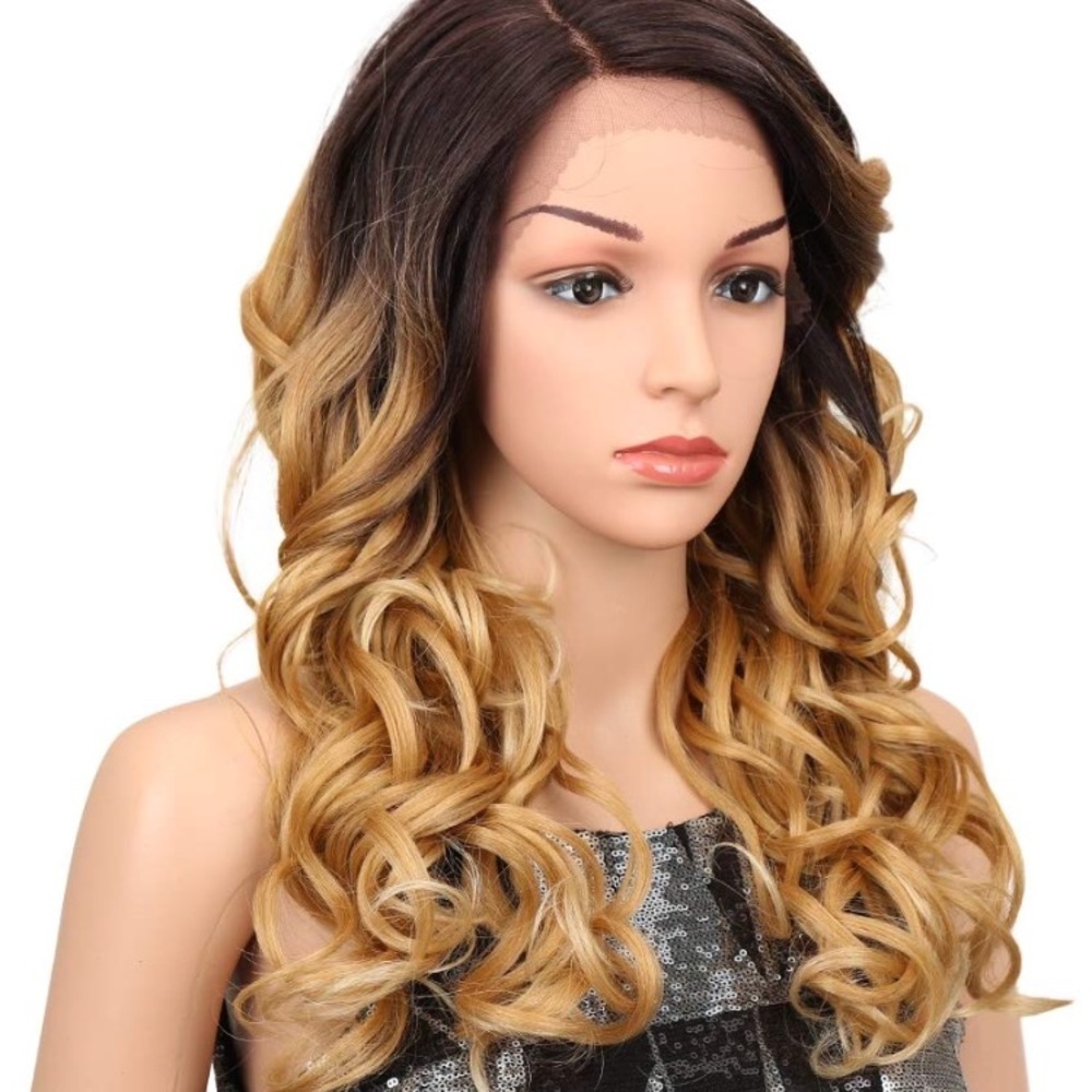 💫CASIE 22” BROWN BLONDE OMBRÉ LACE FRONT Wig💫NWT - Picture 6 of 8
